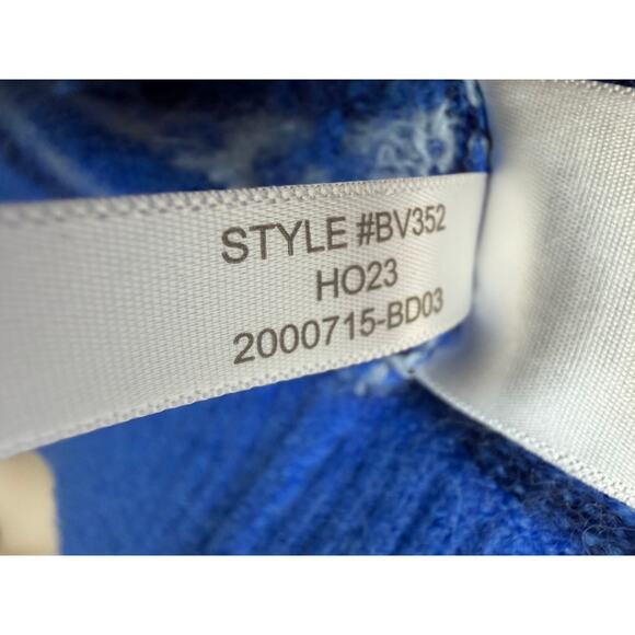 J. Crew Fair Isle Crewneck Sweater Supersoft Yarn Blue Wool Blend Women's L - Picture 10 of 12